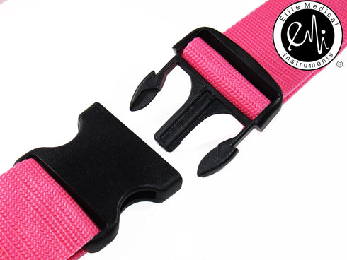 EMI 60" Pink Polyester Gait Belt with Plastic Buckle for Elderly Transfer Assistance