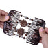 LOVEF Women Magic Hair Combs, Wood Beaded Stretch Double Side Combs Clips, Bun Maker Hair Accessories (Coffee)