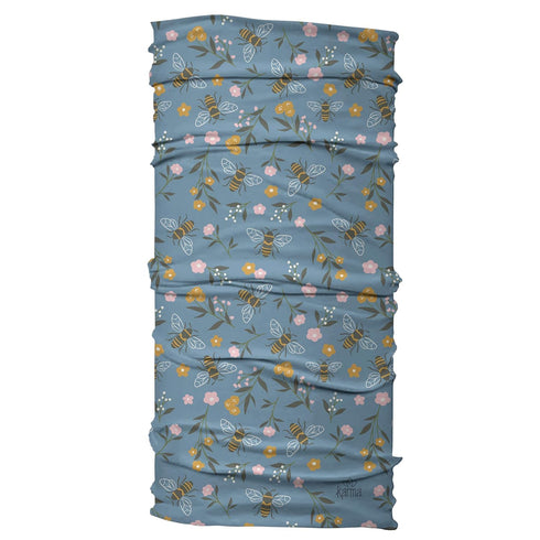 Karma Bee Headband for Women - Wide Fabric Headband and Stretchy Hair Scarf - Light Blue