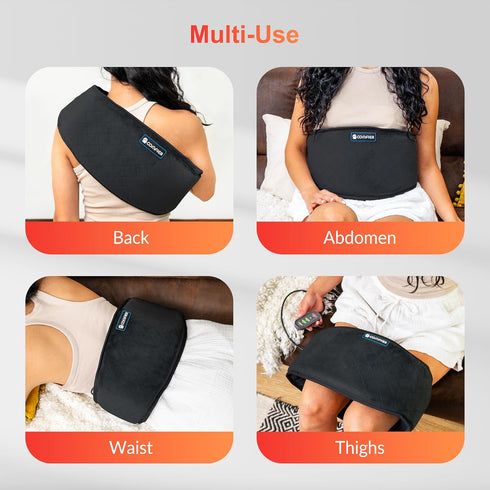 COMFIER Heating Pad for Back Pain, Vibration Massager with Heat & Auto Shut Off