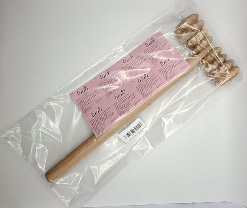 T-Shape Massager with Grooved Rollers, Multi-Functional Body Roller for Cellulite Reduction and Muscle Tension