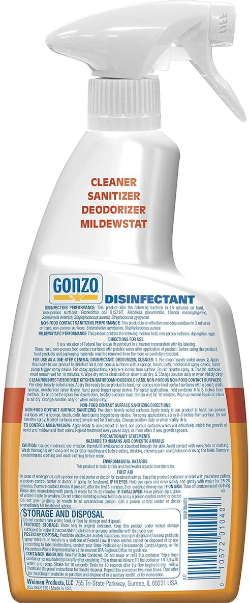 Gonzo Natural Magic Disinfectant Disinfect Deodorize and Clean Your Home, Citrus 24 Ounce, Ounce, Citrus, 24 Fl Oz