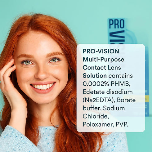 Pro-Vision-Multi Purpose Solution (270ml/9 Oz) Pro-Vision-Multi Purpose Contact Lens Solution, All-in-One Multi-Purpose