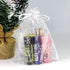 SUNGULF 100pcs Snowflake Organza Pouch Bag - Drawstring Strong Christmas Gift Candy Jewelry Party Wedding Favor Bags