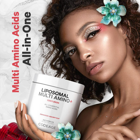 Codeage Multi Amino+ Supplement - BCAA & EAA with All 9 Essential Amino Acids, Vegan, 240 Capsules for Muscles Recovery