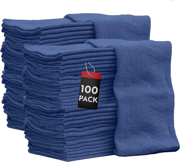 Nabob Wipers Auto Mechanic Shop Towels 100 Pack Bulk Rags 100% Cotton Commercial Grade