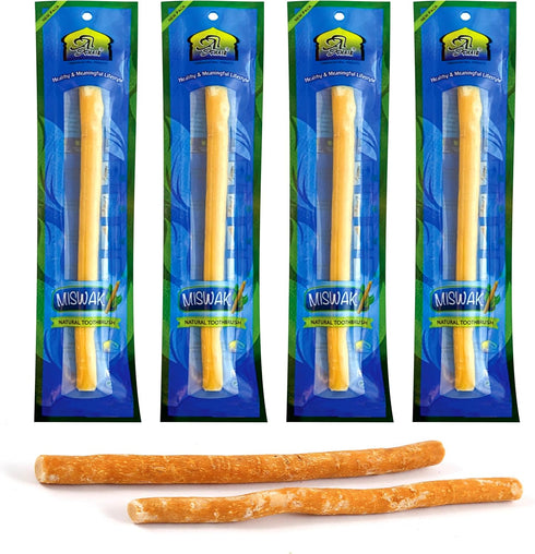 Al Khair Peelu Miswak Stick, Natural Toothbrush for Teeth Whitening, Organic Sewak Sticks for Healthy Gums (4)