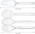 Plasticpro Disposable Plastic Serving Utensils Set of 12 - 3 Spoons, 3 Forks, 3 Knives, 3 Sifting Spoons, Clear