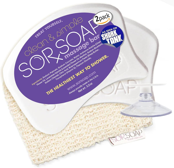 Starter Pack - Patented Muscle Scraping Soap Bar with Lavender, Menthol, &