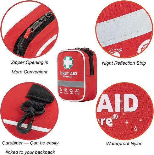 130 Pieces First Aid Kit - Hospital Grade Medical Supplies for Home, Outdoors, Office, Car, Travel, Camping