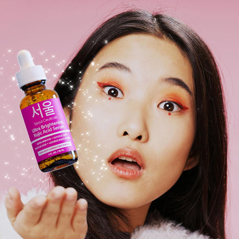 SeoulCeuticals Kojic Acid Serum, Dark Spot Remover with Glycolic Acid & Salicylic Acid - K Beauty 1oz