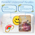 WECOOL Makeup Bag - Cute Smiley Face & Heart Pattern Preppy Patch Makeup Bag, Portable Large Capacity Cosmetic Bag for