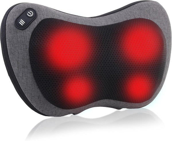 Shiatsu Neck and Back Massager with Heat - Deep Tissue Massage Pillow