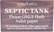 Stylish Walnut Effect Septic Tank Adhesive Sign, Plaque for Toilet, Bathroom, W.C