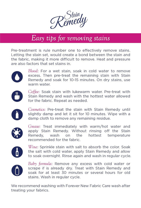 FOREVER NEW Stain Remedy Gel - Fabric Stain Remover with Built-in Brush, 7 Fl Oz