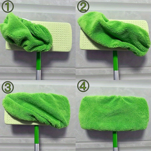 Tihzheoy 12-Pack Reusable Coral Fleece Mop Pads Washable Wet Mopping Cloths and Dry Sweeping Cloths for Swiffer Sweeper