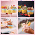 Ninehaoou 200 Summer (8 oz) Pcs Ice Cream Cups Bulk Paper Disposable Dessert Bowls Ice Cream Bowls Paper Dessert Cups