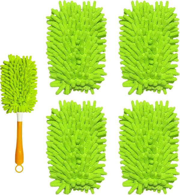Reusable Duster Refill for Swiffer - Microfiber Ceiling Fan Duster, 4 Pack (Handle Not Included)