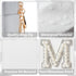 Y1tvei Mrs Cosmetic Large Bag, White Patch Varsity Letter MRS Toiletry Big Makeup PU Bag for Wedding Bride
