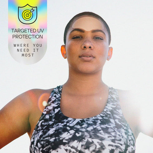 Reusable Forehead and Neck Sunblock Patches - 100% Silicone UV Protection Stickers with UPF 50 (Nude)