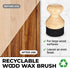 Vin Beauty 2 Pcs Cutting Board Oil Applicator, Wooden Bamboo Cutting Board Oil Wax Applicator for Food Grade Mineral