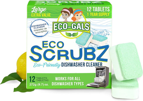 Eco Swirlz Washing Machine Cleaner with Bonus Eco Scrubz Dishwasher Cleaner Add On, 36 Count Deep Cleaning Tablets
