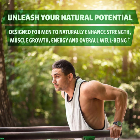 Testosterone Booster Supplement for Men - Male Enhancing Test Boost with Ashwagandha, L-Arginine, Tongkat Ali, Tribulus