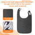 Yuomeaz 2 PCS Adult Bibs for Men, Adjustable Adult Bib for Seniors, Soft Towel Cloth Neck Bib, Grey Adults Bibs
