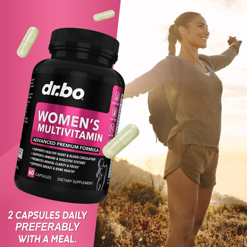 Womens Multivitamin - Natural Daily Multi Vitamins for Women, Woman's Energy Vitamin Supplements with Magnesium Plus