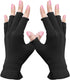 MIG4U Fingerless Moisturizing Gloves, Half Finger Touchscreen Beauty Glove for Eczema, Black