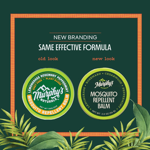 Murphy's Naturals Mosquito Repellent Balm - Plant-Based with Cedarwood, Lemongrass & Rosemary, 2 oz
