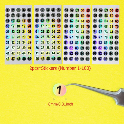 Nail Swatch Sticks with Ring - 100pcs Transparent Nail Color Display and Nail Art Supplies