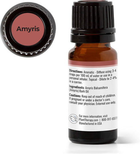 Plant Therapy Amyris Essential Oil - 10 mL (1/3 oz) 100% Pure, Undiluted, Therapeutic Grade