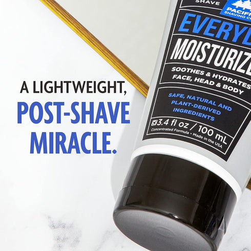 Pacific Shaving Company Everyday Moisturizer - Daily Post-Shave Cream for Men & Women with Shea Butter, Jojoba,