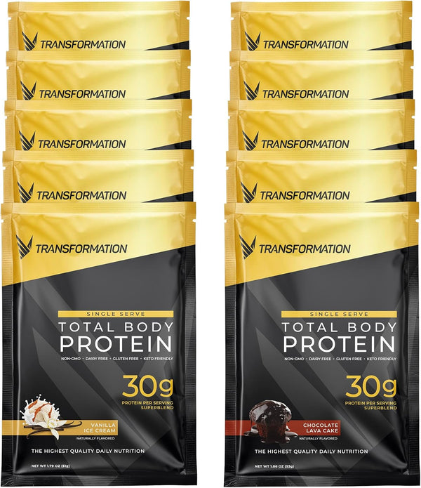 Transformation Protein Super Blend | Egg White, Collagen Peptides, Plant Protein | 10 Pack, 15 Billion CFU Probiotics