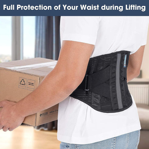 Back Brace Support Belt, Flexible Lumbar Support for Pain Relief, Scoliosis Brace XXXL Fits Waist Size 45”-51”