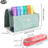 Haecsfl 7 4 7 Case(1-Carved Green1) Pill Organizer, Weekly Travel Pill Case Box Medication Reminder Daily AM PM, Day