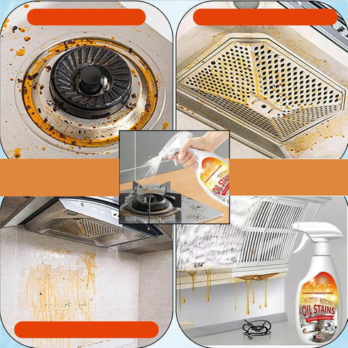 WUEOCU (2PC) FIELL Heavy-Duty Kitchen Degreaser Foam Cleaner, Clean Kitchens Up Kitchen Oil Stains, Heavy Oil Stain