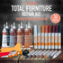 Set 34, Furniture Repair Kit of Wood Scratch Repair Markers, Wax Crayons and Wood Filler with Brushes and Sharpener