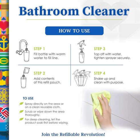 2-Pack TrulyFree Bathroom Cleaner, Cleaning Spray for Toilet, Sink, Tub, Shower, Includes 16-oz Spray Bottle