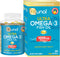 Qunol Fish Oil Omega 3 Mini Softgels, 1000mg Omega 3 EPA + DHA, Ultra Pure Supplements for Heart Health, Lemon Flavor,