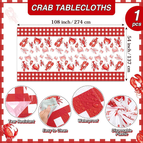 Set Chicingyou Crawfish Boil Party - Includes Table Cover, Gloves & Lobster Bibs