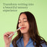 Pen Diffuser in Crisp Mountain Air Essential Oil Blends - Elegant Black Pen, 1.0mm Ballpoint Tip, Ink Refill Included