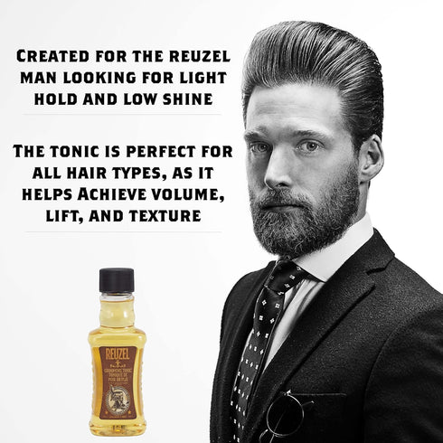 Reuzel Grooming Tonic, Hair Oil Treatment For Men, 3.38 oz