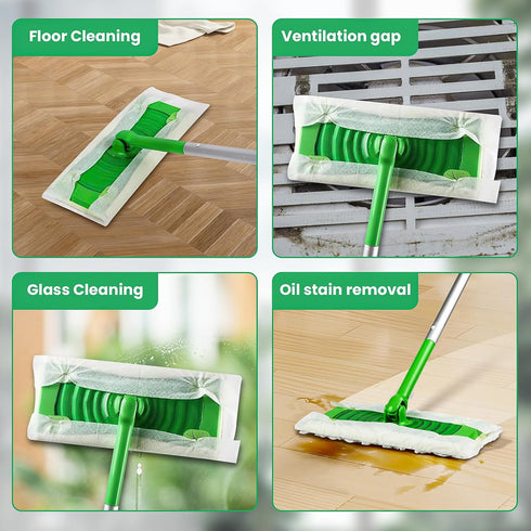 60 Count Dry Sweeping Cloths, Compatible with Swiffer Sweeper Heavy Duty Pet Pads for Dust and Hair