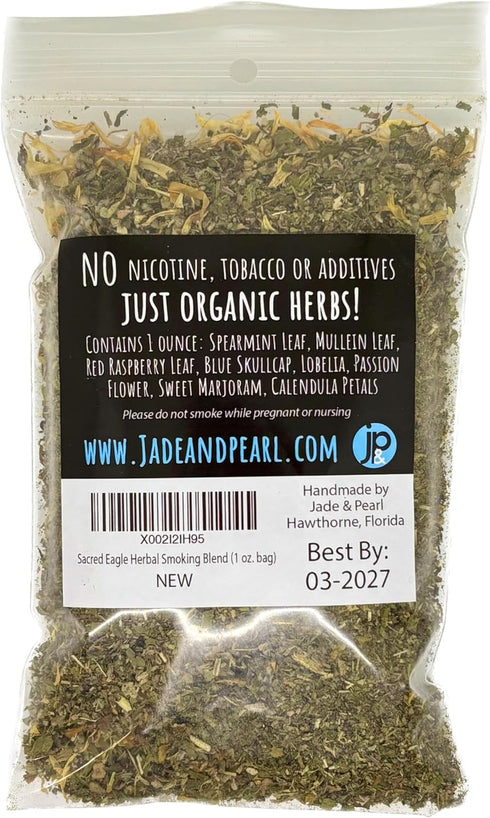 Jade & Pearl (1 oz Sacred Eagle Herbal Smoking Blend Bag)