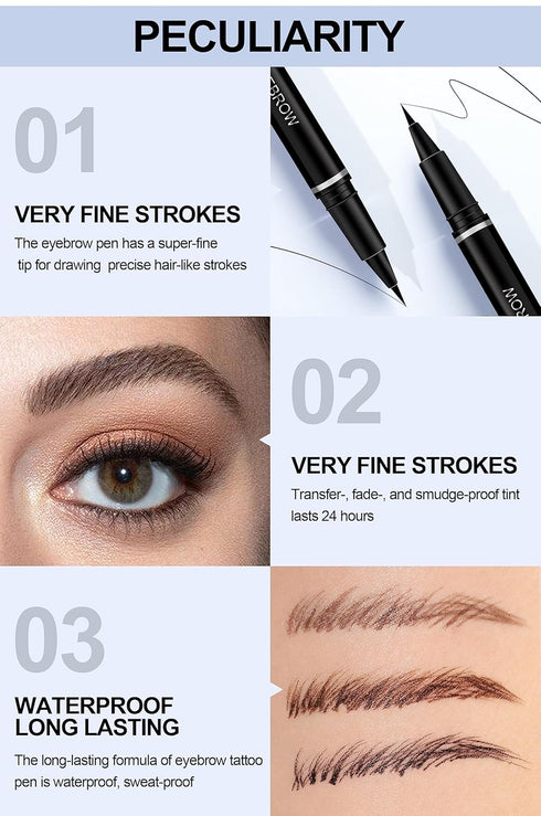 5 Colors Eyebrow Pencil, Multifunctional Ultra-Fine Liquid Eyeliner & Eyebrow Pencil, Long-Lasting Waterproof