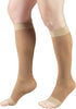 Truform Women's Sheer Compression Stockings, Knee High Length, Open Toe, Beige, Small
