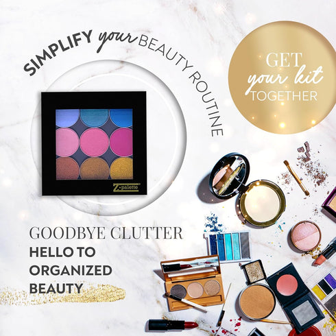 Small Z Palette Magnetic Makeup Palette - Empty Universal Magnet Organizer with Clear Window