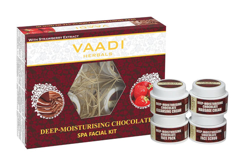 Vaadi Herbals Facial Kit, Chocolate and Strawberry, 70 Grams, All Natural, Suitable for All Skin Types